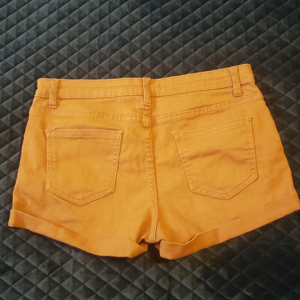 Forever 21 button fly high waisted mustard shorts - Picture 4 of 5